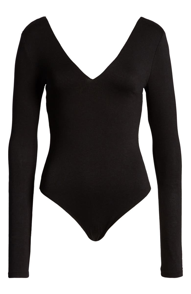 Socialite Double V Bodysuit, Alternate, color, 