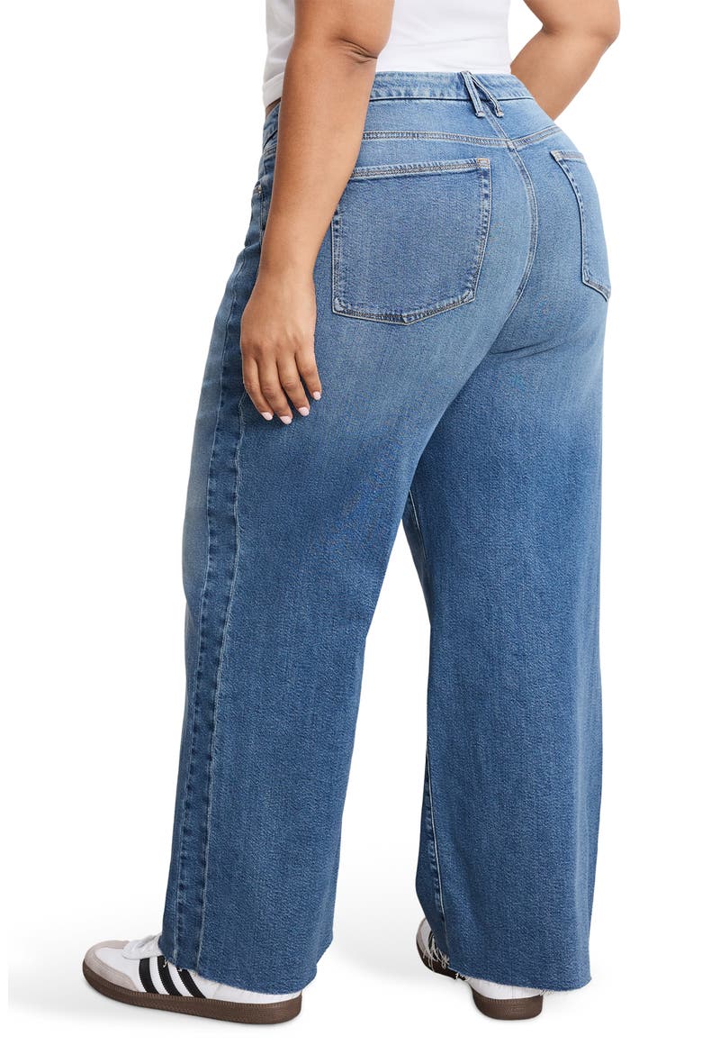 Good Skate Raw Hem Ankle Wide Leg Jeans, Alternate, color, INDIGO1005