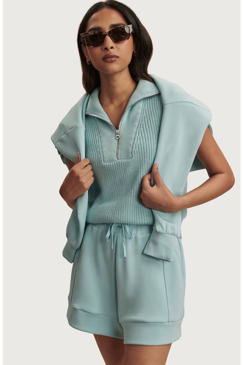 Clifford Half Zip Sleeveless Sweater, Alternate, color, PORCELAIN BLUE