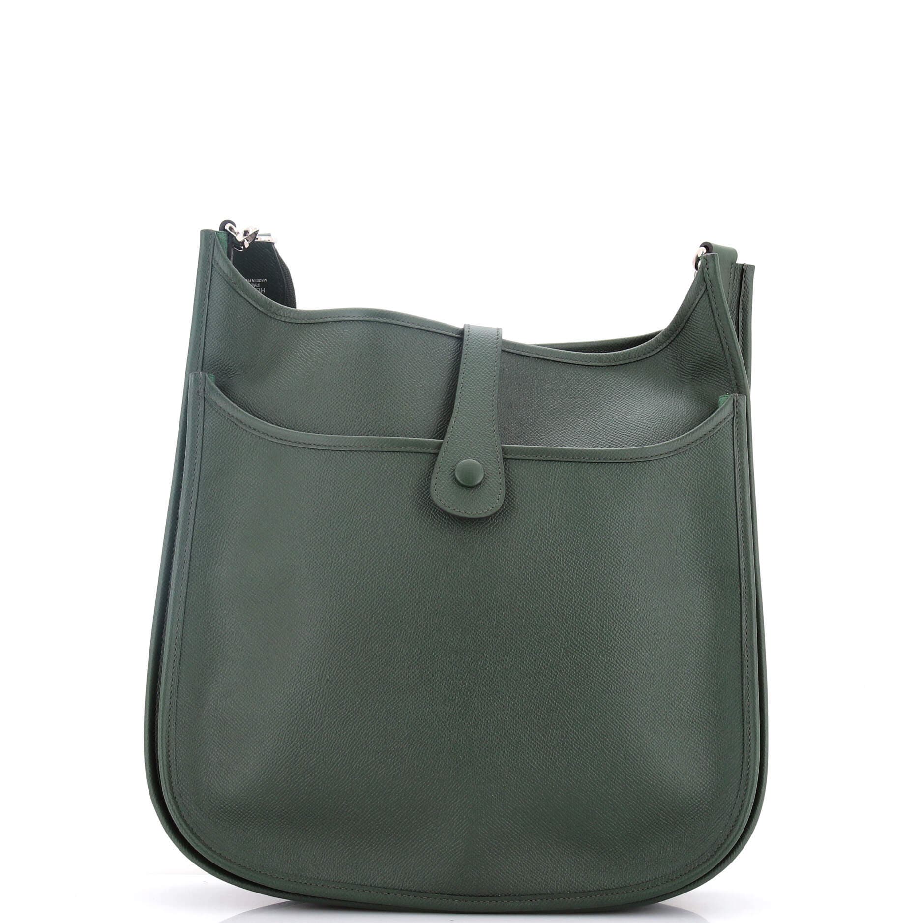 Pre-Owned Hermes Evelyne Bag Gen III Epsom GM, Alternate, color, Vert Anglais