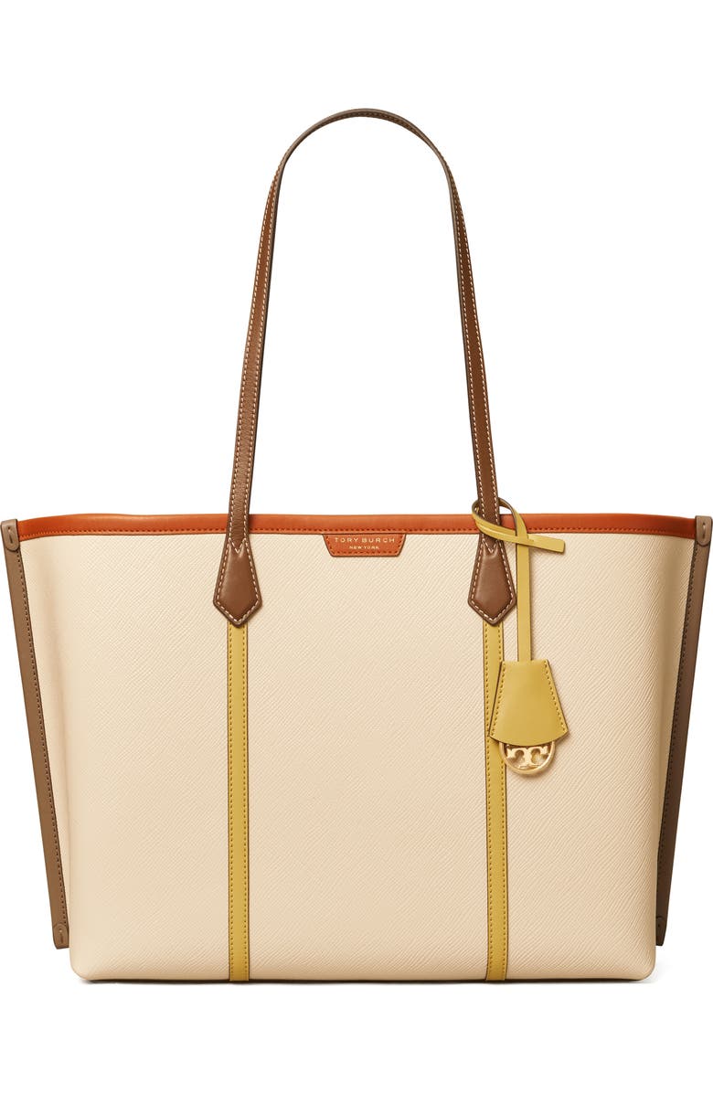 Tory Burch Perry Colorblock Triple Compartment Leather Tote, Main, color,