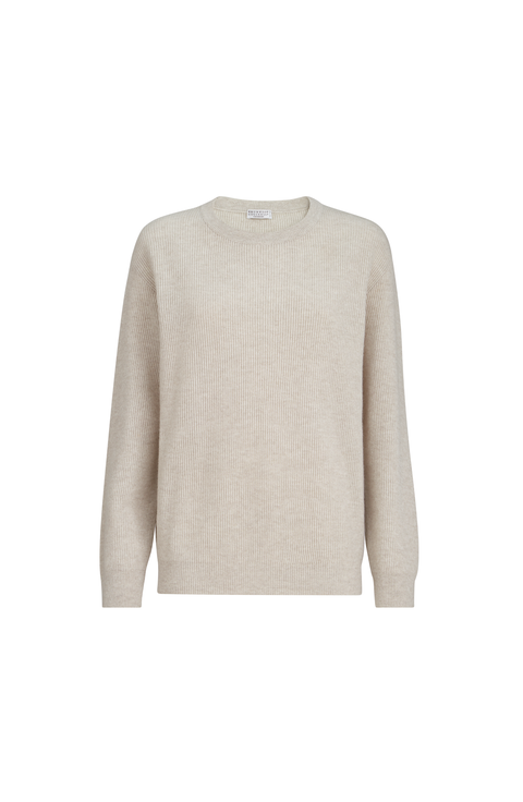 Cashmere sweater with monili