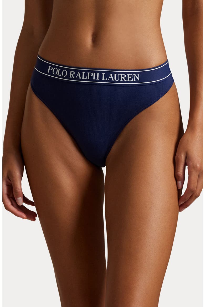 Logo Band Assorted 3-Pack Mid Rise Thongs, Alternate, color, WHITE CLOUD/ ONYX/ NAVY