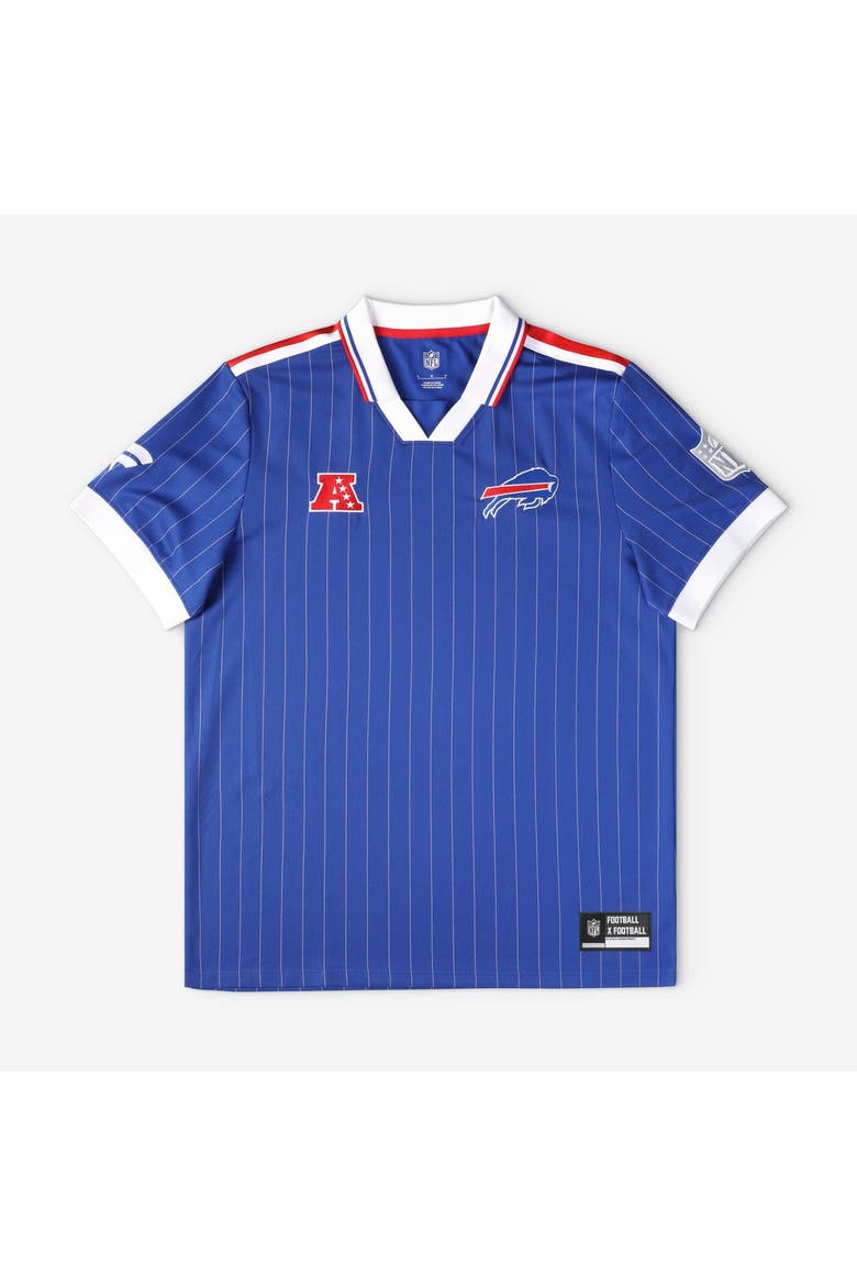 Youth Fanatics Royal Buffalo Bills Football x Football Collared Fan Top, Main, color, Royal