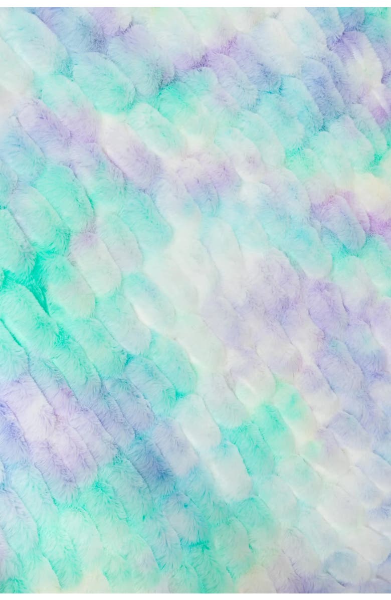 Crickle Daisy Ultra Plush Throw Snuggle Blanket, Alternate, color, Blue, Pastel Purple, White