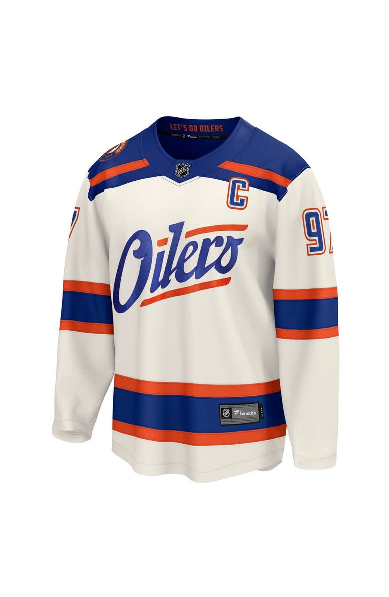 FANATICS Men's Fanatics Connor McDavid Light Beige Edmonton Oilers Alternate Breakaway Jersey, Alternate, color, Light Beige