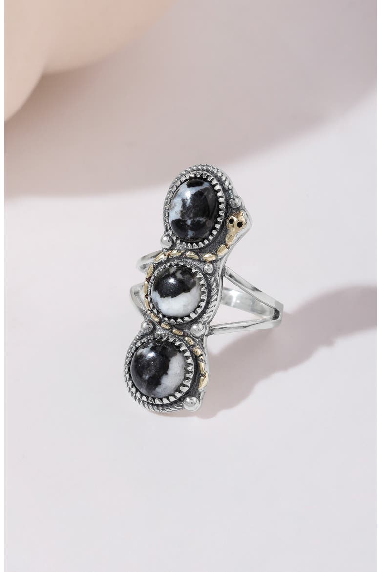 Silver Plate Ring, Alternate, color, ZEBRA JASPER