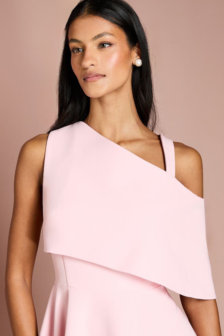 Petite Crepe Midi Dress, Alternate, color, Blush