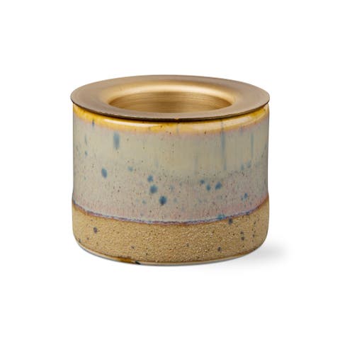 Glazed Stoneware Taper Tealight