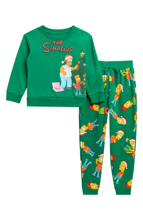 Kids' The Simpsons Christmas Fleece Top & Joggers Set (Little Kid)