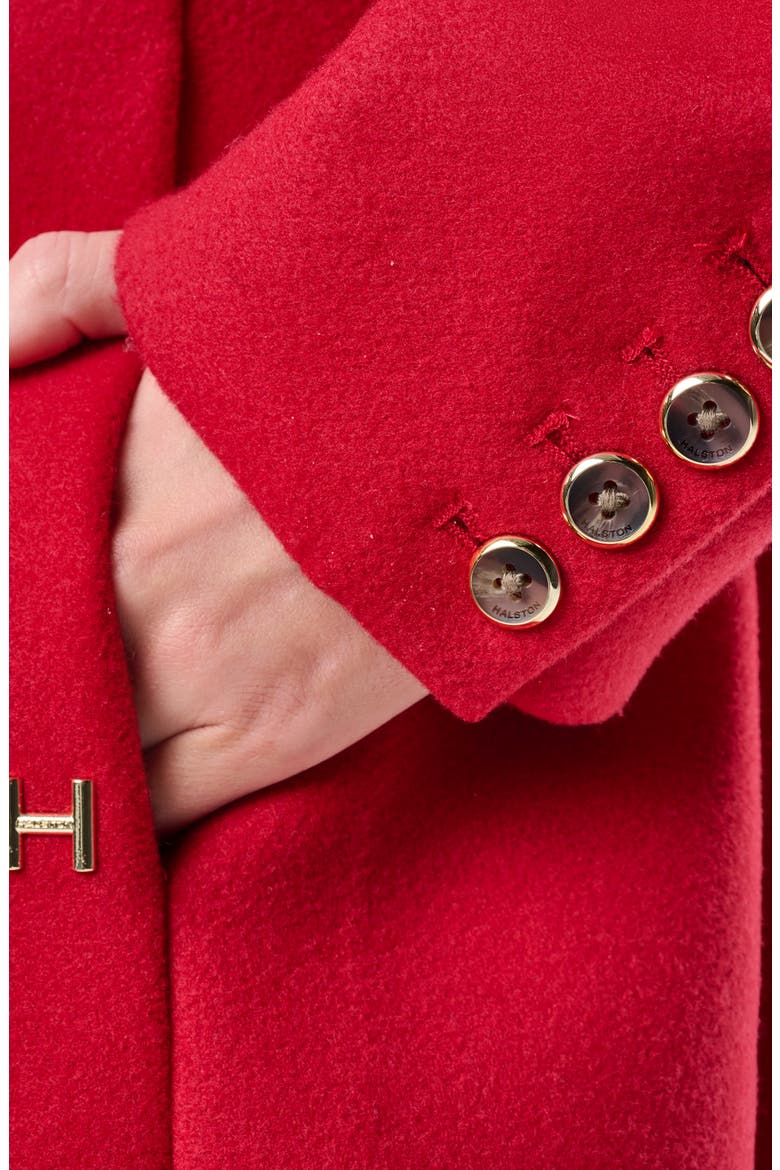 Faux Wool Walker Coat, Alternate, color, RED