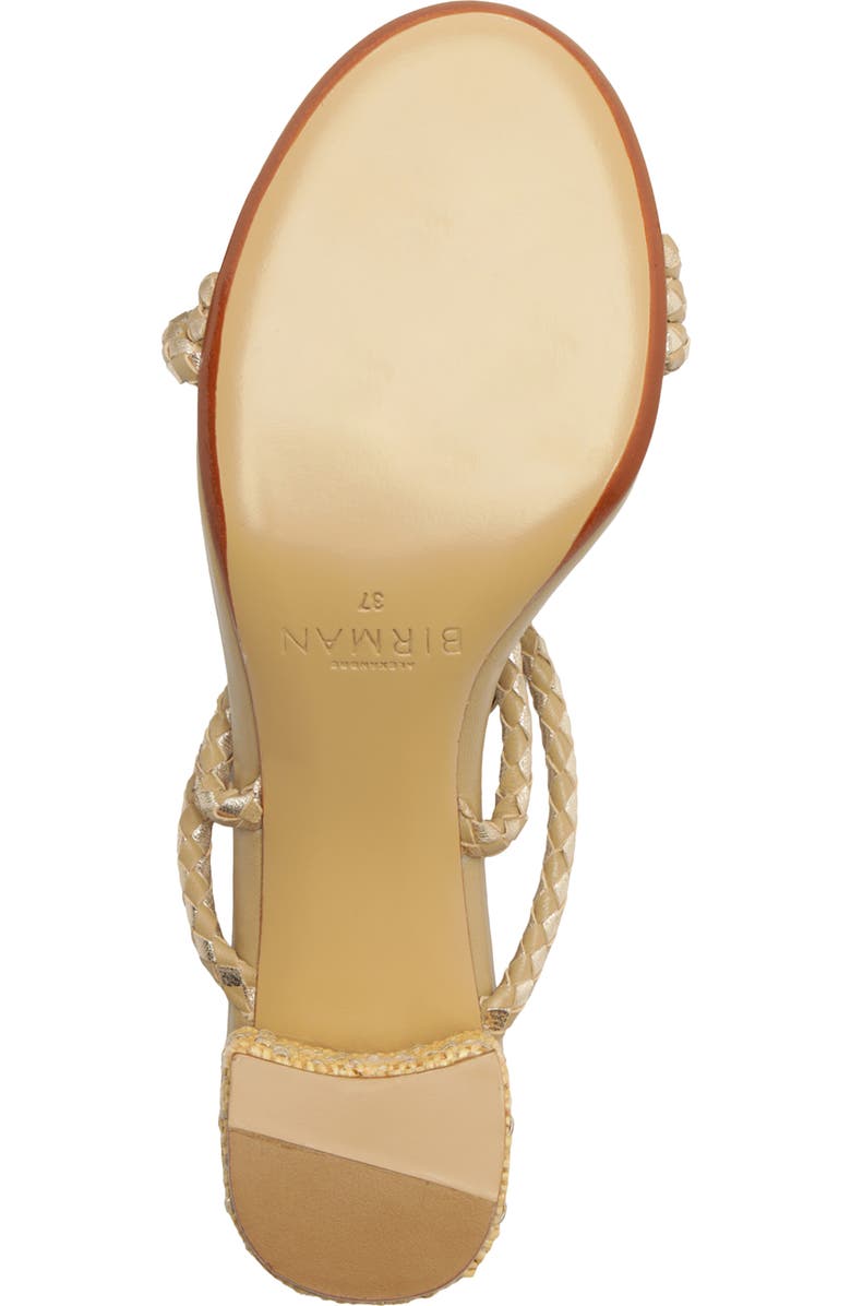 Alexandre Birman Elba Block Heel Sandal, Alternate, color, Semolina/ Golden