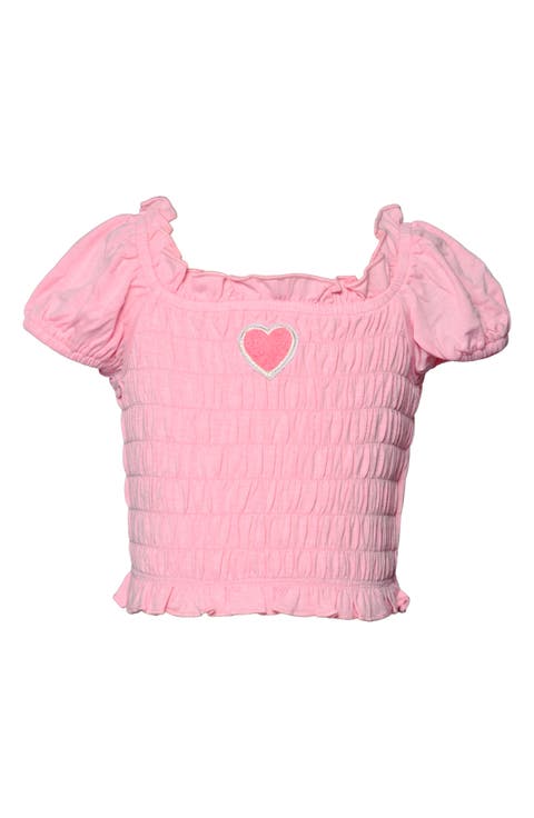 Kids' Smocked Puff Sleeve Top (Little Kid)