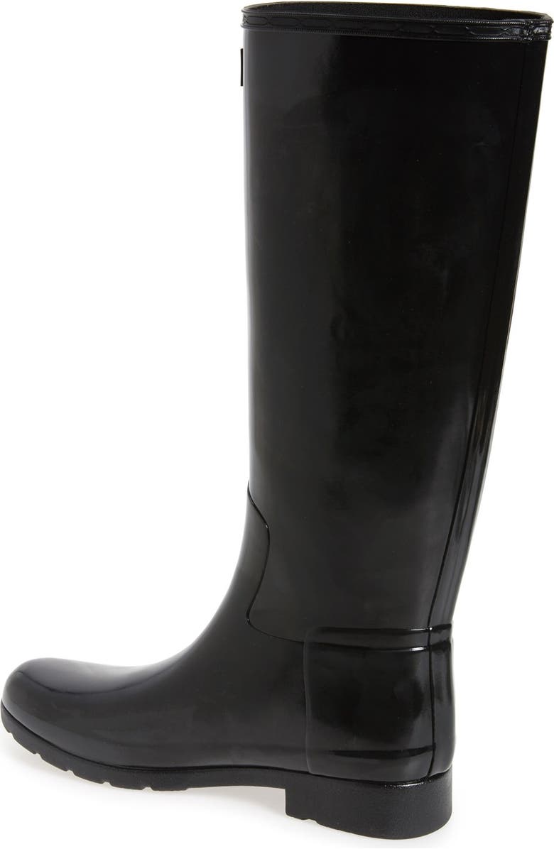 Hunter Original Refined High Gloss Waterproof Rain Boot, Alternate, color,