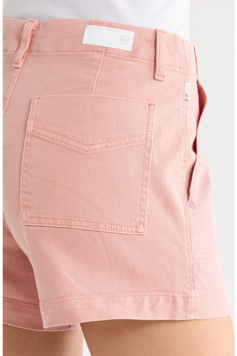 Analeigh High Waist Workwear Twill Shorts, Alternate, color, SULFUR SPARKLING ROSE