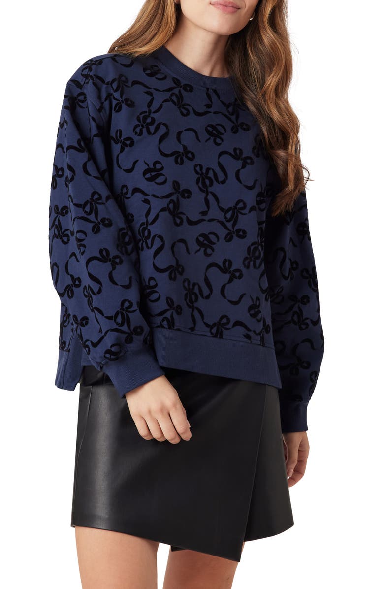 Scotch & Soda Graphic Sweatshirt, Main, color, Navy