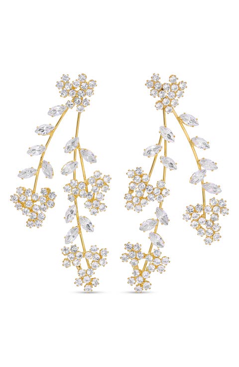 Serenity Leaf Dangle Drop Earrings