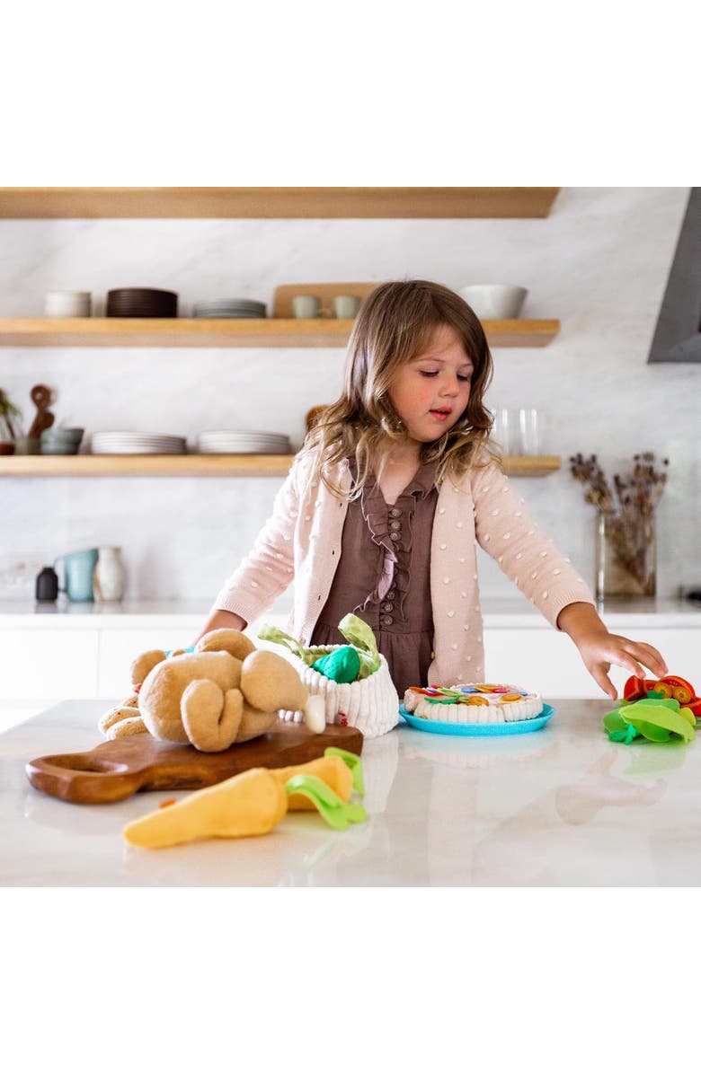 HABA Roast Chicken Soft Play Food, Pretend Play Toys for Kids Kitchen, 5-Piece Food Toys Set from Quality Fabric with Detachable Sections, Ages 3+, Alternate, color, Multi