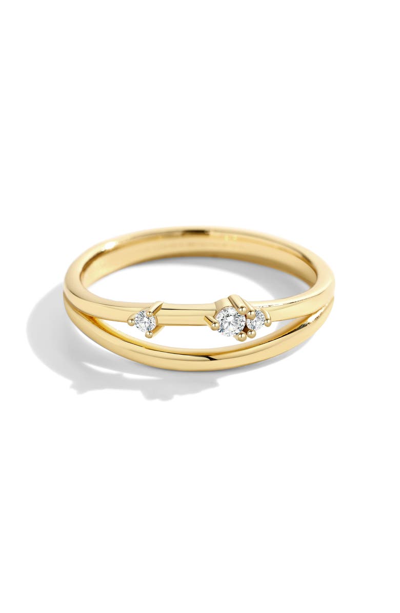 Mint & Lily Crescent Moon Cubic Zirconia Ring, Alternate, color, 18K Gold Over Sterling Silver
