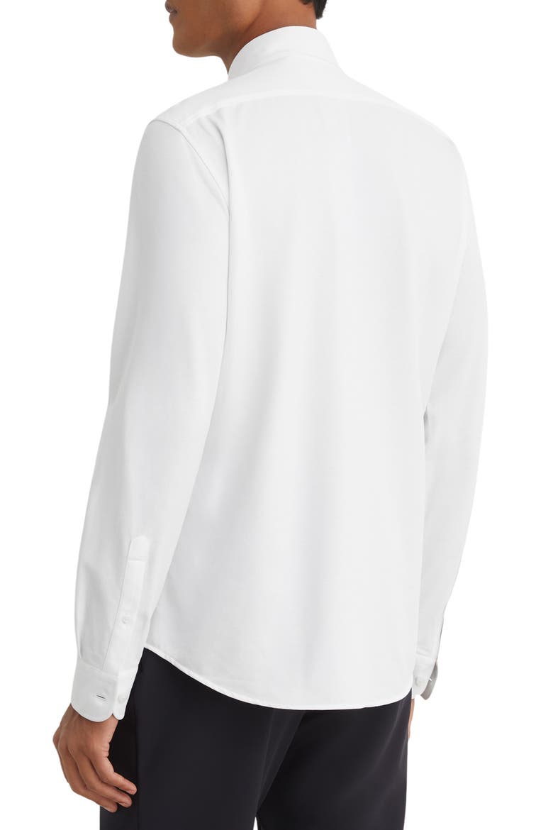 Monaco Slim Fit Stretch Jersey Shirt, Alternate, color, WHITE