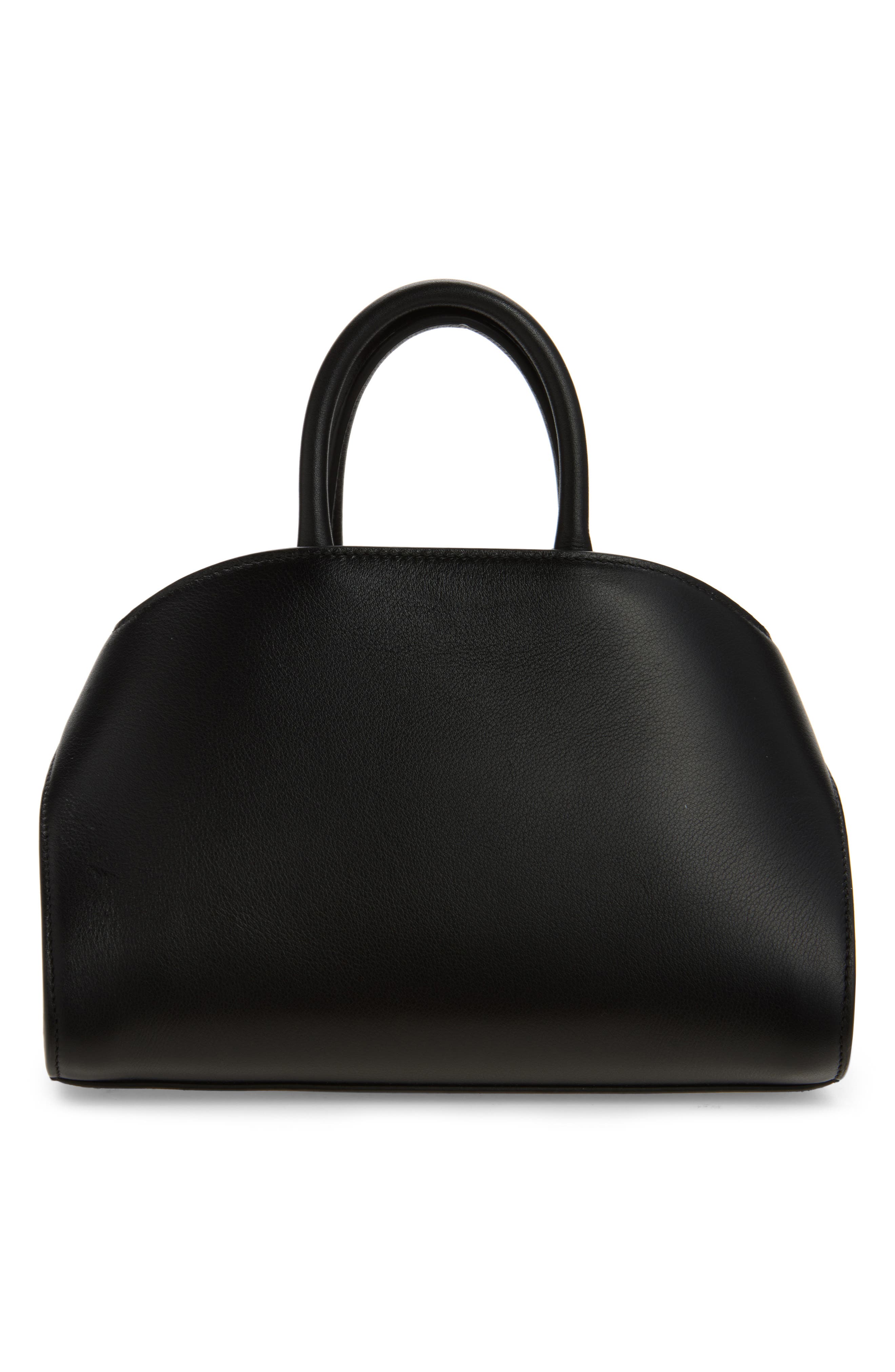 Mini Hug Leather Top Handle Bag, Alternate, color, BLACK