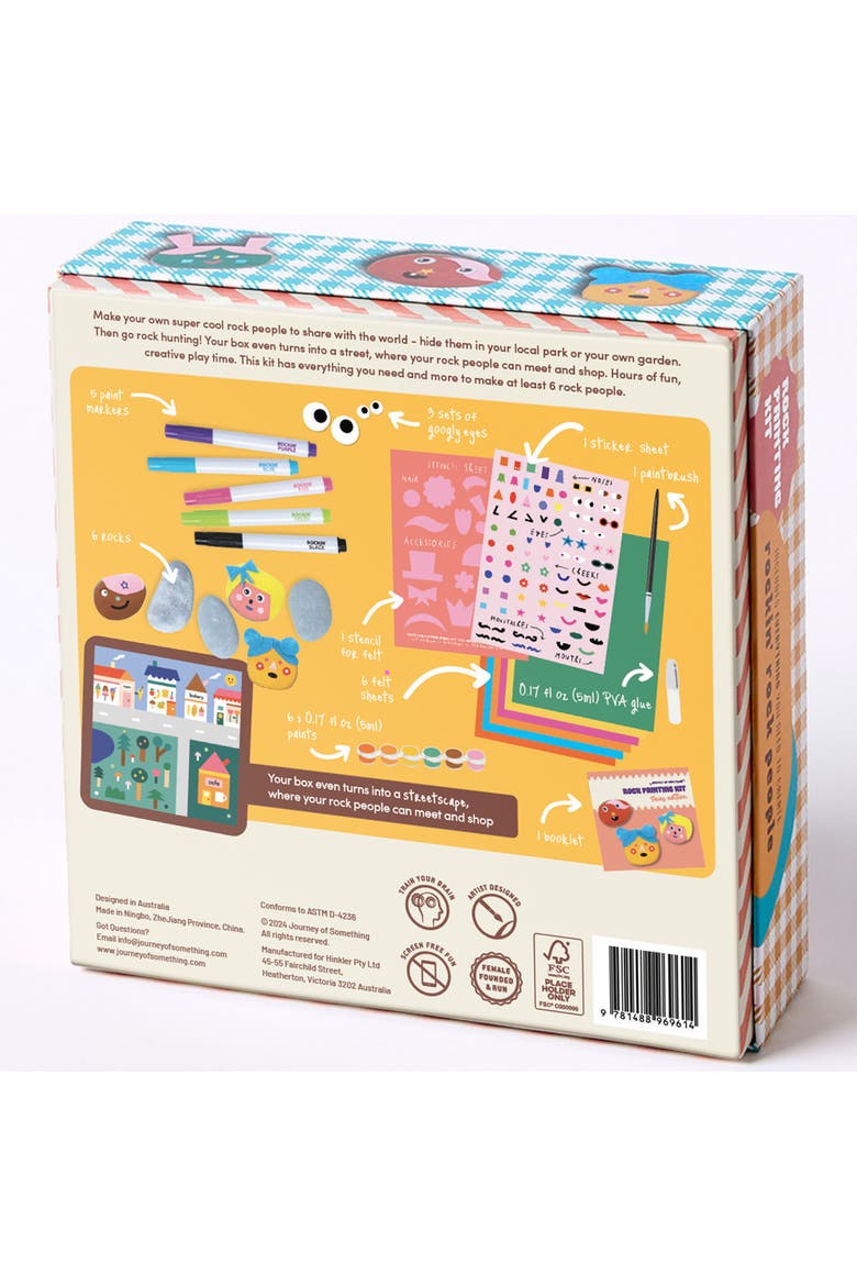 Rock Painting Kit, Faces Edition, DIY Craft Kit, Kids 6+, Alternate, color, Multicolored