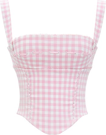 Lottie Gingham Corset Top