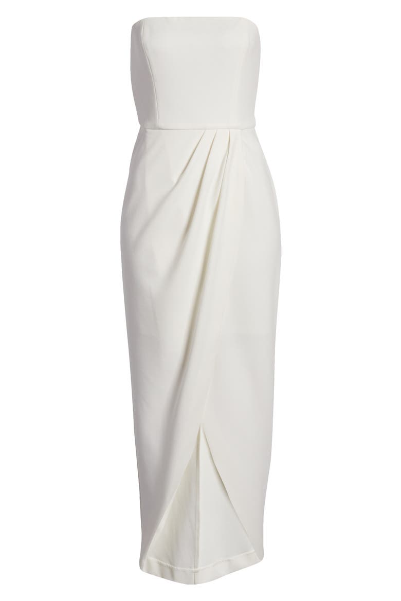 The Angelique Strapless Tulip Gown, Alternate, color, IVORY