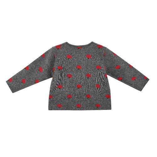 Sweet Cactus Apple Knit Outfit Set In Gray