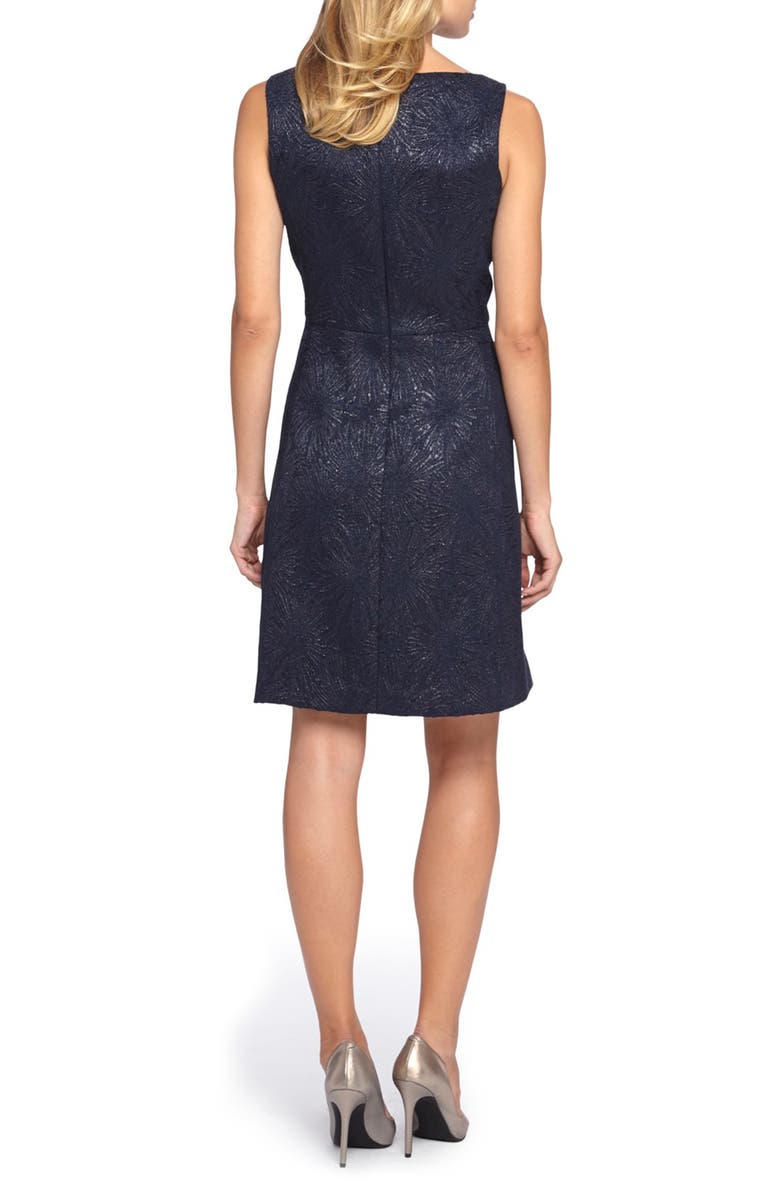 Tahari Jacquard A-Line Dress, Alternate, color,