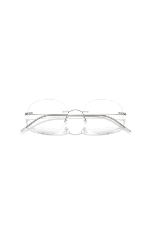 Giorgio Armani 50mm Phantos Optical Glasses In Silver