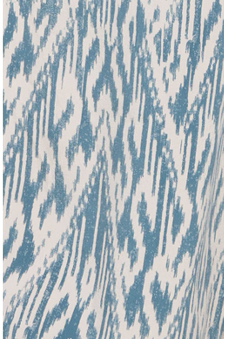 'Aryn' Ikat Silk Wide Leg Pants, Alternate, color, CYAN