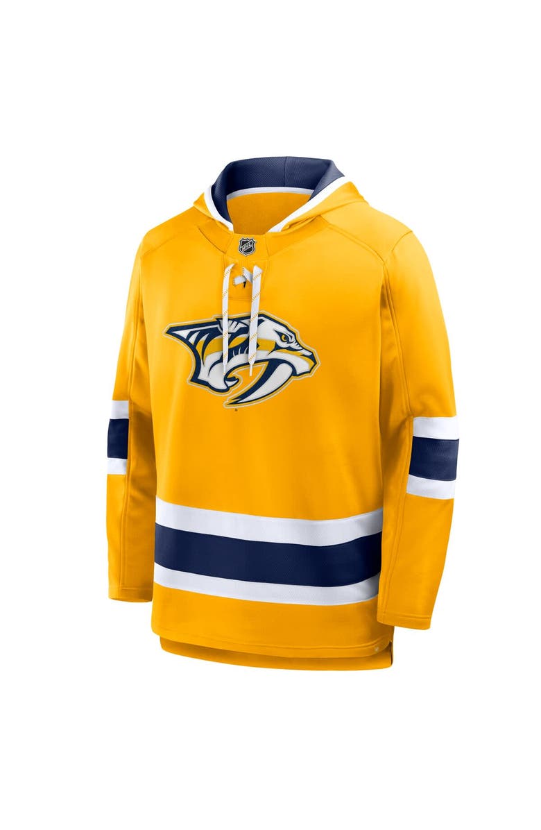 FANATICS Men
s Fanatics Gold Nashville Predators Prime Time Fleece Hoodie, Alternate, color, Gold