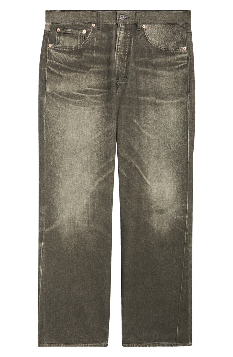 OUR LEGACY Third Cut Trompe l
Oeil Straight Leg Jeans, Main, color, Digital Black Aurora Print
