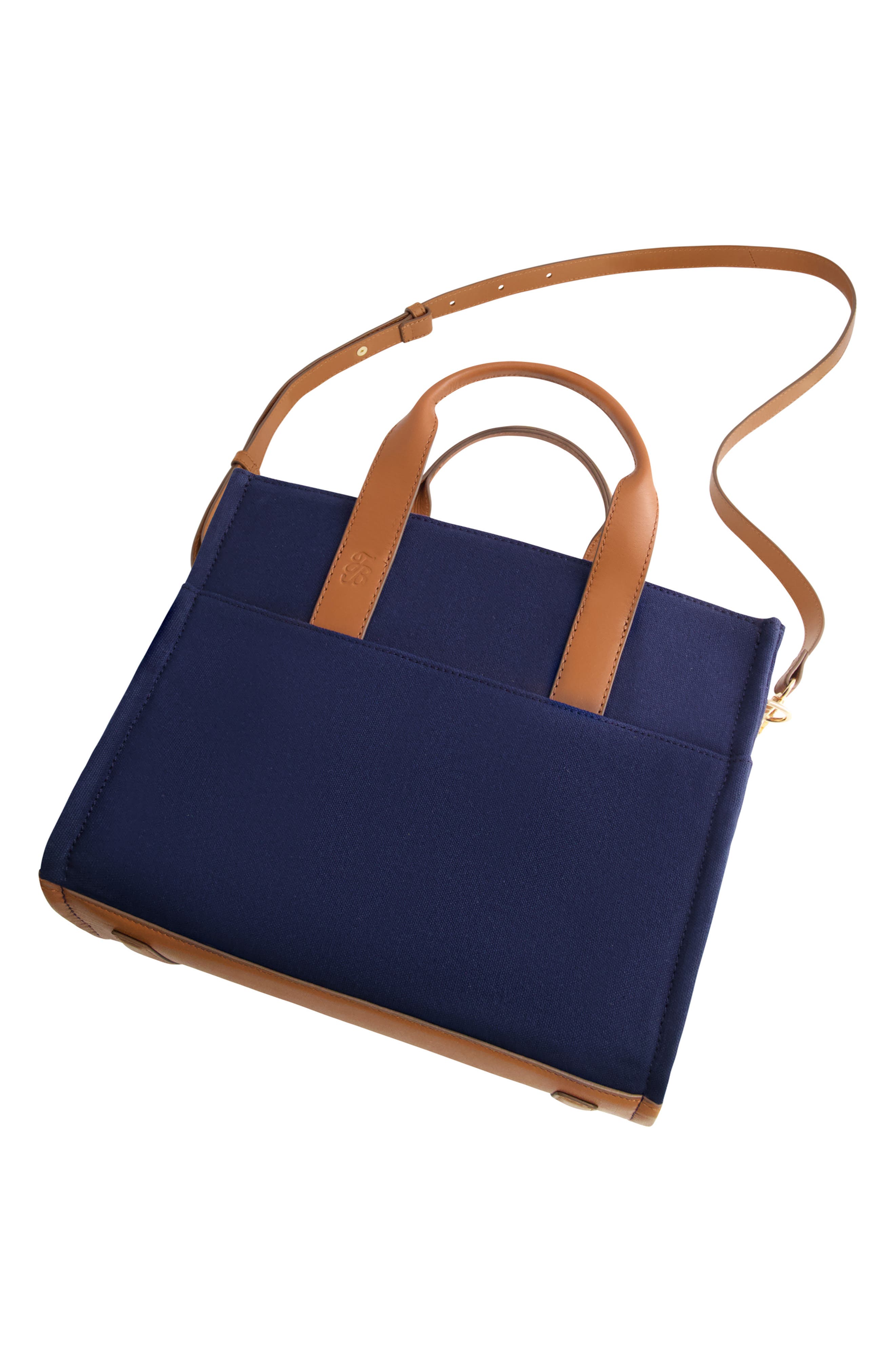 Tommy Bahama Canvas & Leather Trim Tote Bag, Alternate, color, Navy/ Tan