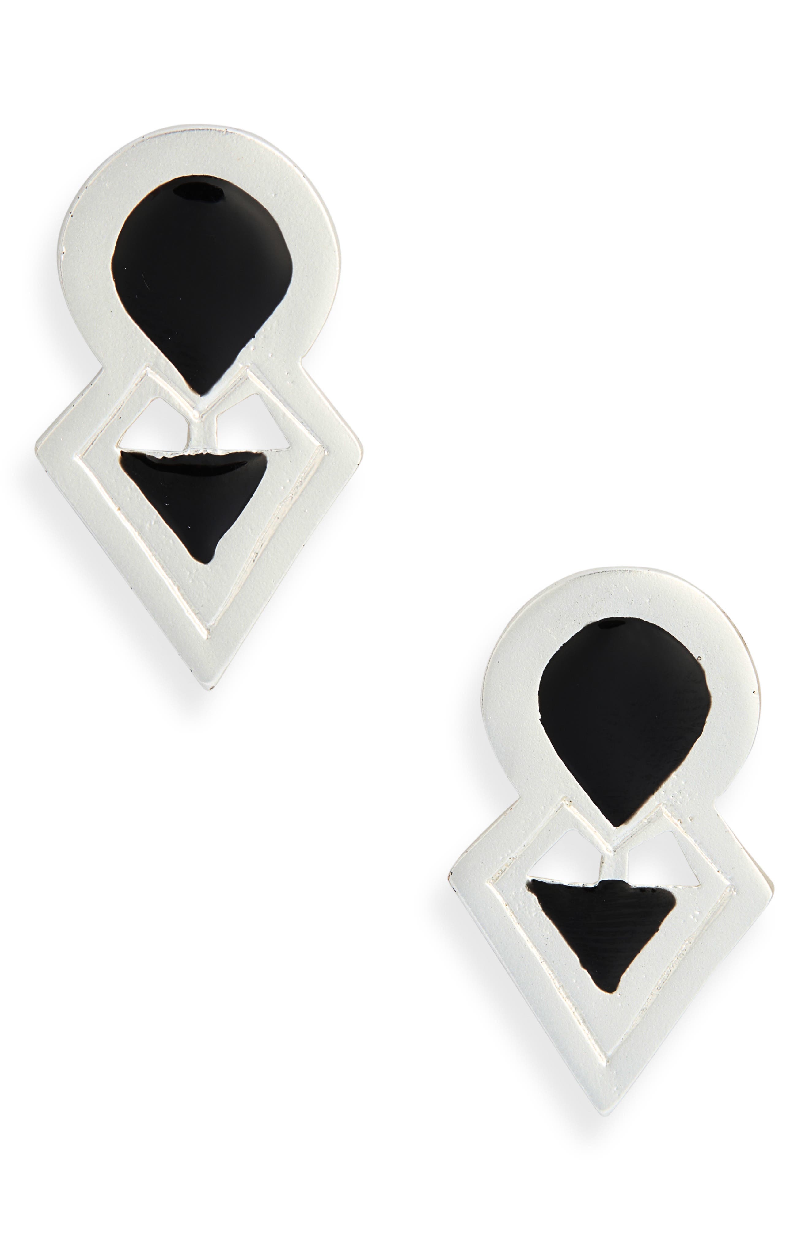 Karine Sultan Sculpted Enamel Drop Earrings
