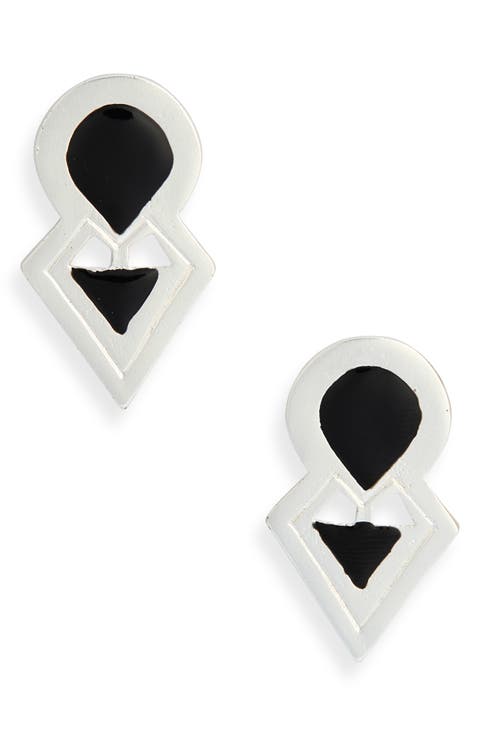 Sculpted Enamel Drop Earrings
