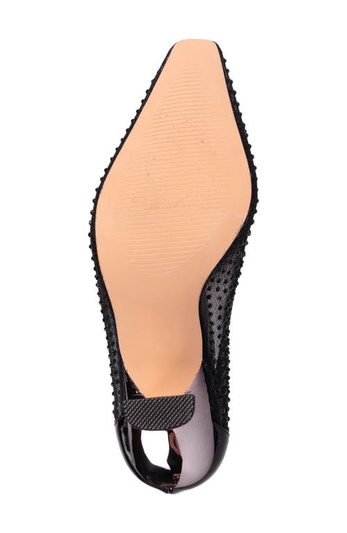 Lady Couture Women's Sweet Rhinestone Embellished Mesh Pumps In Black