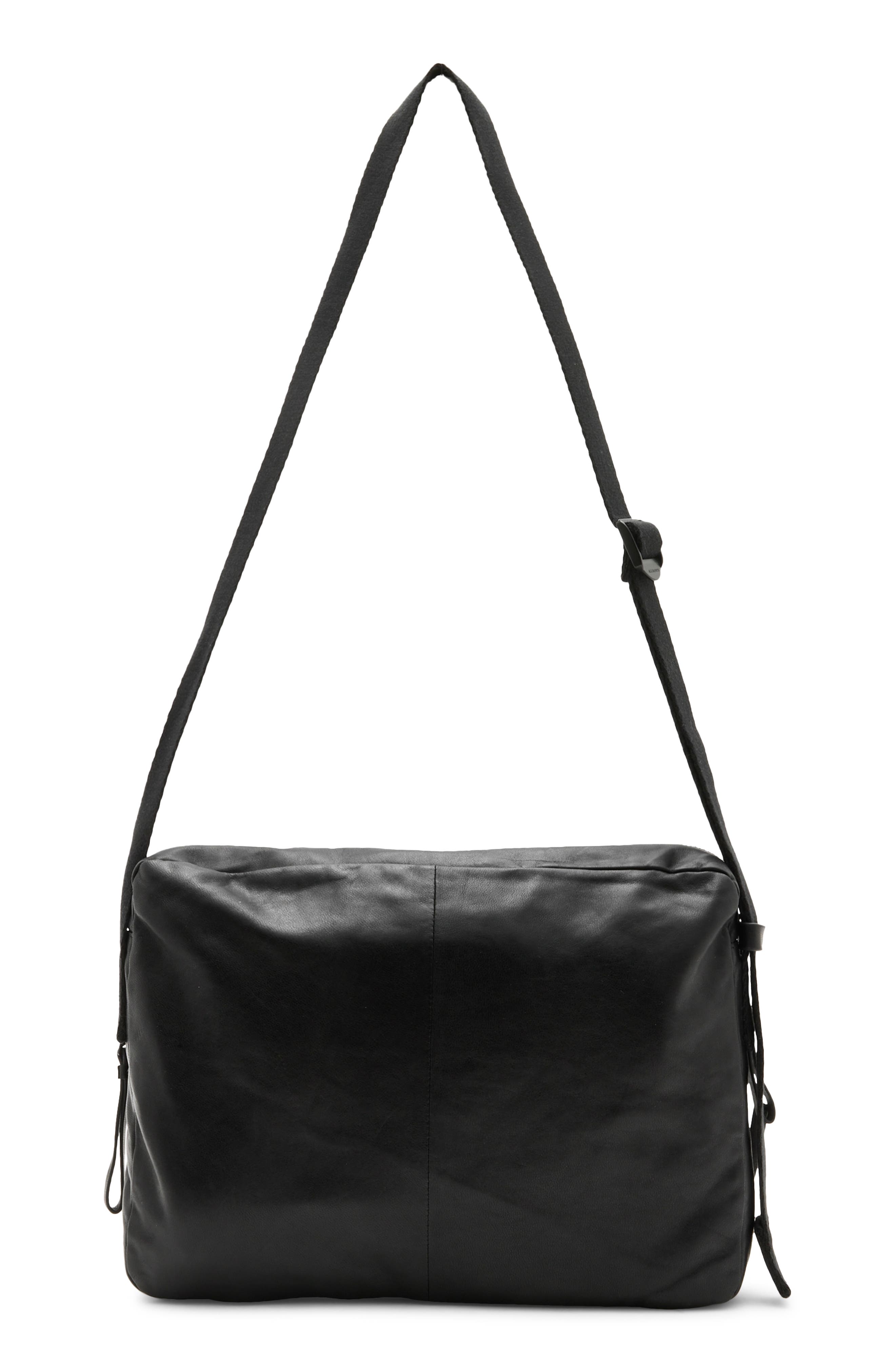 AllSaints Steppe Leather Messenger Bag, Alternate, color, 