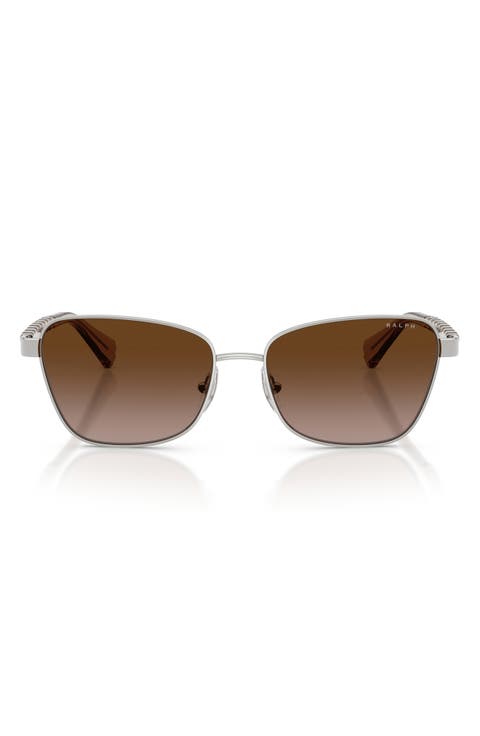 56mm Oversize Gradient Irregular Sunglasses