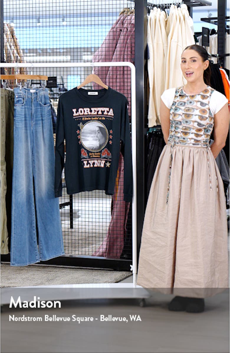 Loretta Lynn Lookin' Long Sleeve Cotton Graphic T-Shirt, sales video thumbnail