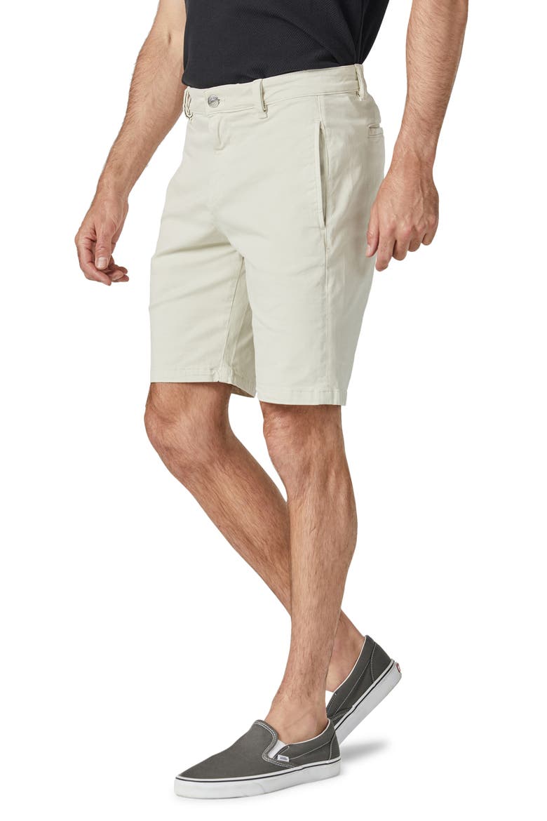 Simon Stretch Twill Flat Front Shorts, Alternate, color, SILVER BIRCH TWILL