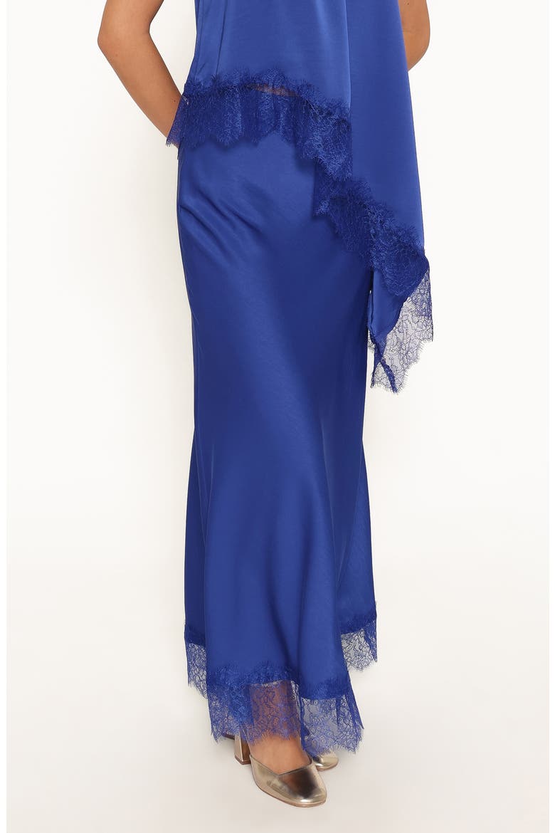 Zarni Lace Trim Maxi Skirt, Alternate, color, LAPIS BLUE