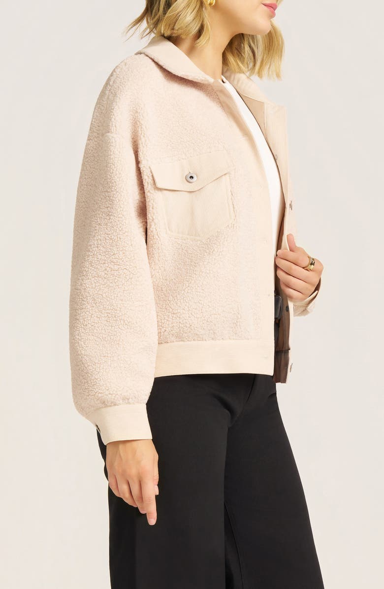 matty m. Lexi High Pile Fleece Jacket, Alternate, color, Shroom