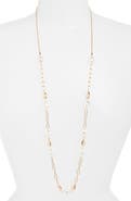 Nordstrom Faux Pearl Station Chain Long Necklace