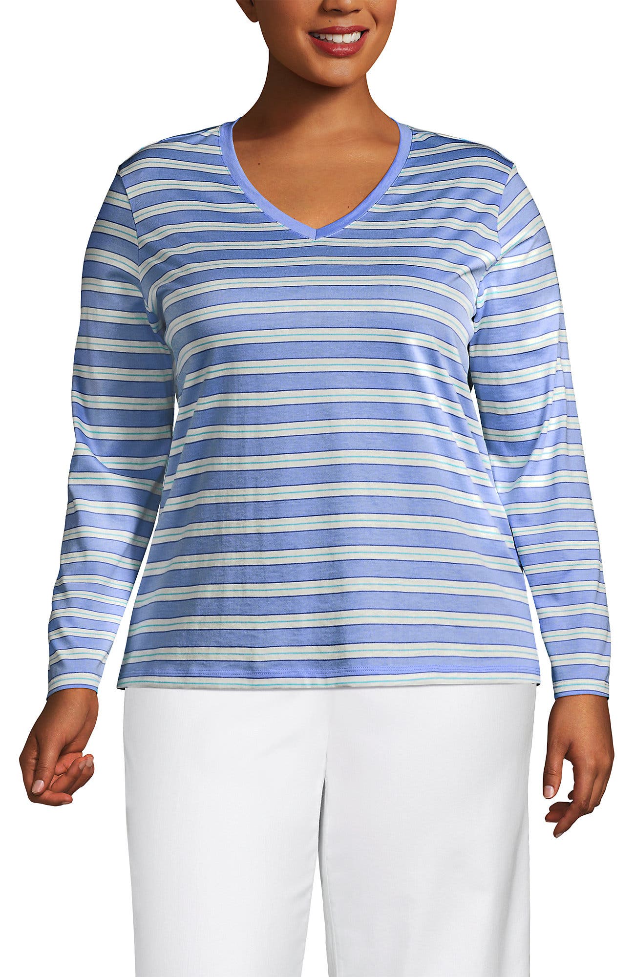 Light Sea Blue Multi Stripe