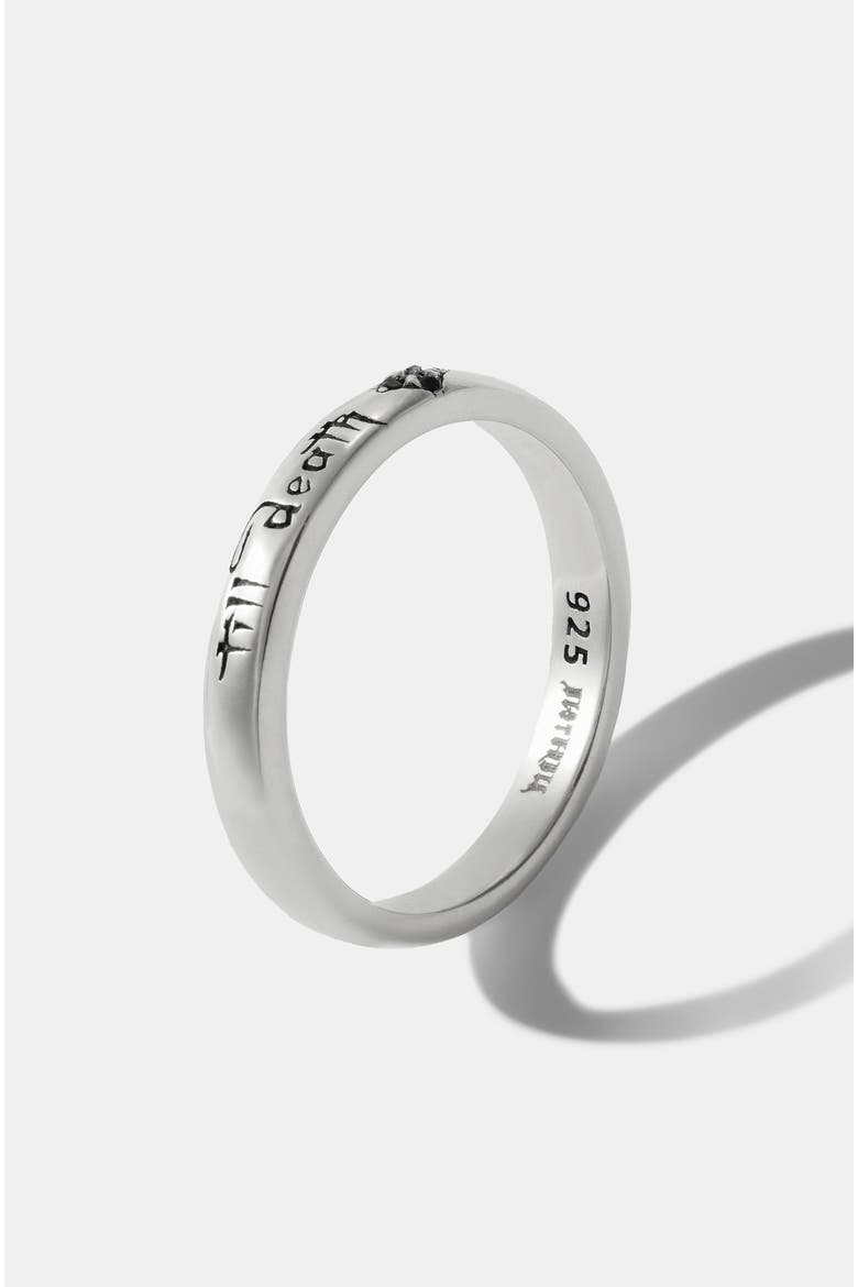 Till Death Thin Sterling Silver Ring, Alternate, color, Silver