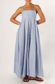 Petal & Pup Iggy Stripe Cotton Maxi Dress