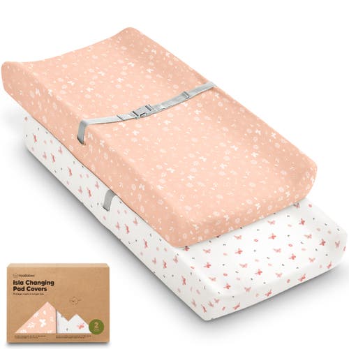 Keababies 2-pack Isla Changing Pad Covers In Butterflies