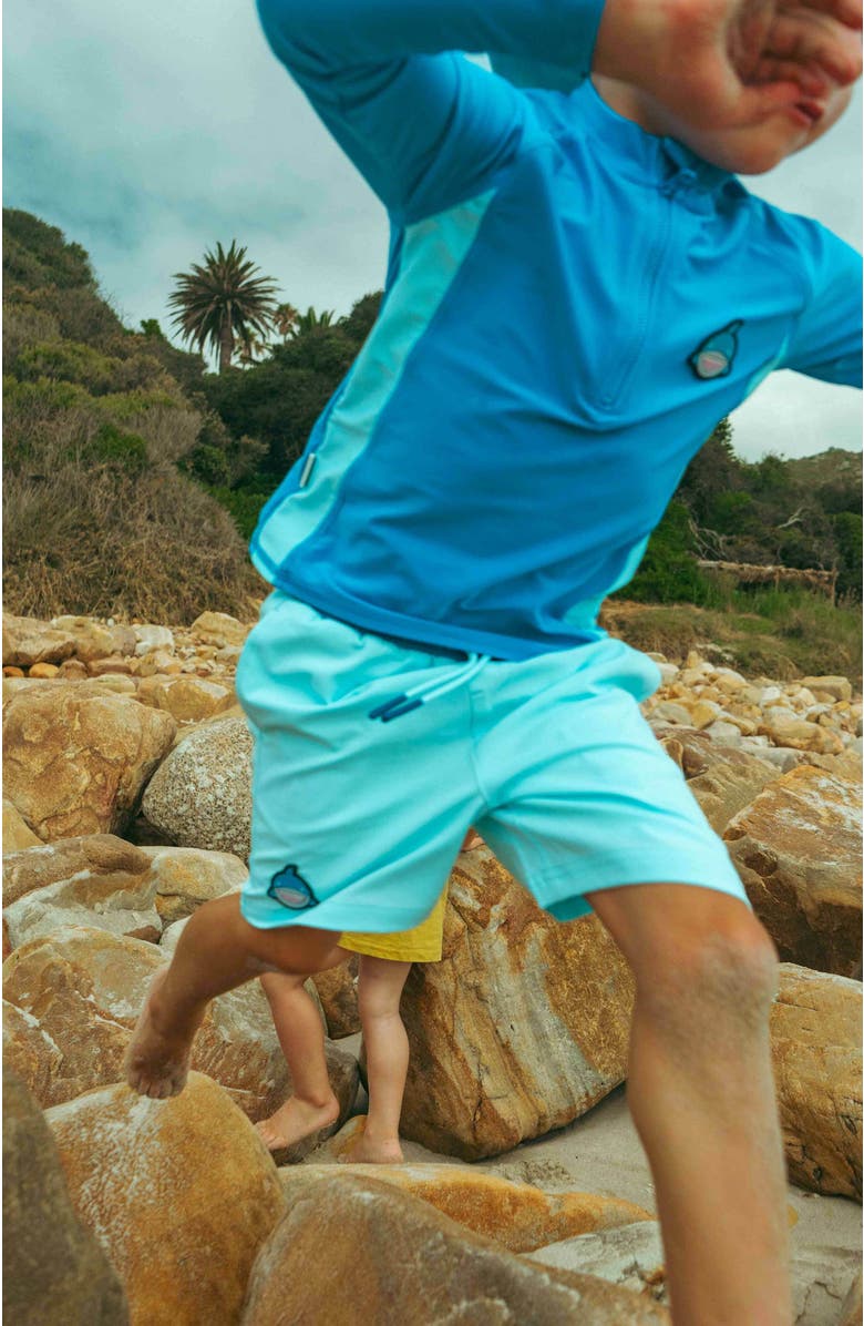 Roarsome Reef Swim Trunk, Alternate, color, Blue